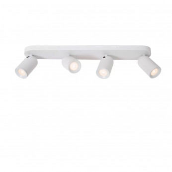 Lucide Faretto a soffitto in metallo quattro diffusori orientabili dal design moderno Punch