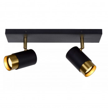 Lucide Faretto con doppio diffusore orientabile in alluminio dal design elegante Floris