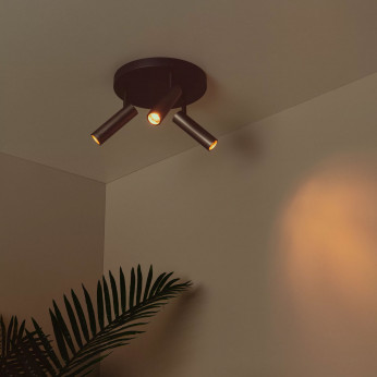Lucide Faretto da soffitto in allumino triplo diffusore orientabile dal design moderno Grado