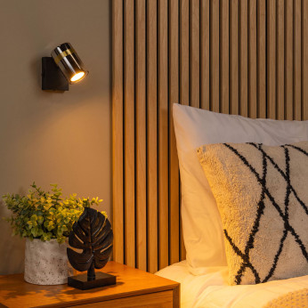 Lucide Applique da parete in metallo con diffusore orientabile in vetro Upton