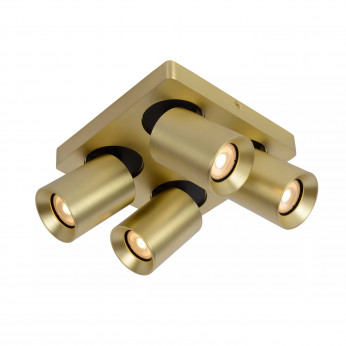 Lucide Faretto in alluminio con 4 LED orientabili e dimmerabili dal design moderno Nigel