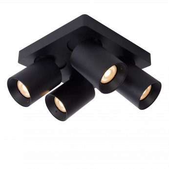 Lucide Faretto in alluminio con 4 LED orientabili e dimmerabili dal design moderno Nigel