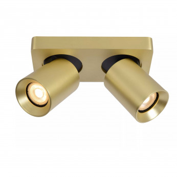 Lucide Faretto in alluminio con doppio LED orientabile e dimmerabile dal design moderno Nigel
