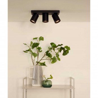 Lucide Faretto in alluminio con triplo LED orientabile e dimmerabile dal design moderno Nigel
