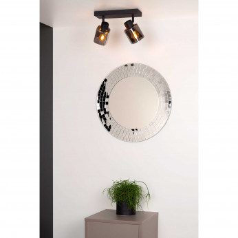 Lucide Faretto in metallo moderna con doppio diffusore orientabile in vetro Alion