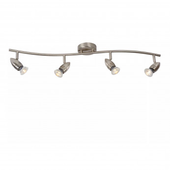 Lucide Faretto lineare LED in metallo con 4 diffusori orientabili dal design moderno Caro
