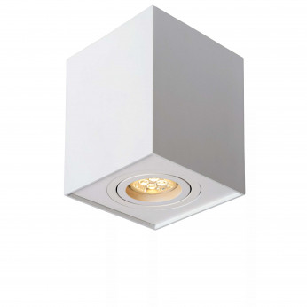 Lucide Faretto quadrato con struttura moderna in alluminio con diffusore orientabile Tube