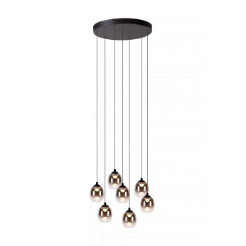 Lucide Lampada a sospensione con 7 pendenti con diffusore in vetro a LED Tamino