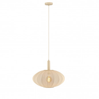 Lucide Lampada a sospensione diffusore pendente in tessuto rotondo dal design moderno Corina