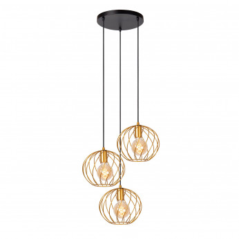 Lucide Lampada a sospensione in metallo con tre diffusori dal design moderno Danza