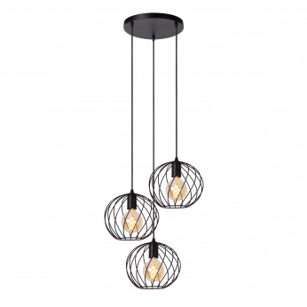 Lucide Lampada a sospensione in metallo con tre diffusori dal design moderno Danza