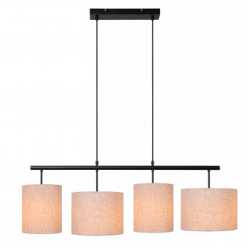 Lucide Lampada a sospensione in metallo dal design moderno con 4 diffusori in tessuto Maya