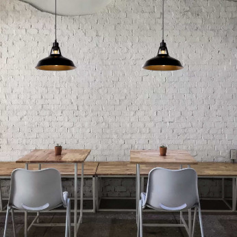 Lucide Lampada a sospensione in metallo stile industrial con diffusore a campana Brassy Bis