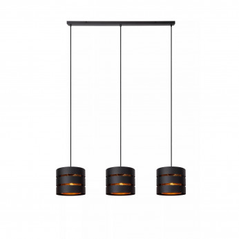 Lucide Lampada a sospensione lineare con 3 diffusori in metallo dal design moderno Rosas