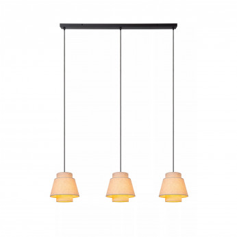 Lucide Lampada a sospensione lineare con 3 diffusori in tessuto dal design moderno Tribute