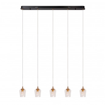 Lucide Lampada a sospensione lineare con 5 diffusori LED dimemrabili Berliane