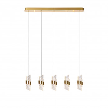 Lucide Lampada a sospensione moderna a LED con cinque diffusori lineari in acrilico Kligande