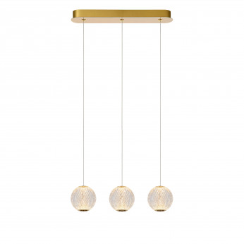 Lucide Lampada a sospensione moderna con 3 diffusori LED dimmerabili lineari in vetro Cintra