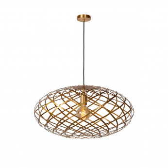 Lucide Lampada a sospensione moderna diffusore pendente in metallo ovale intrecciato Wolfram