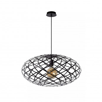 Lucide Lampada a sospensione moderna diffusore pendente in metallo ovale intrecciato Wolfram