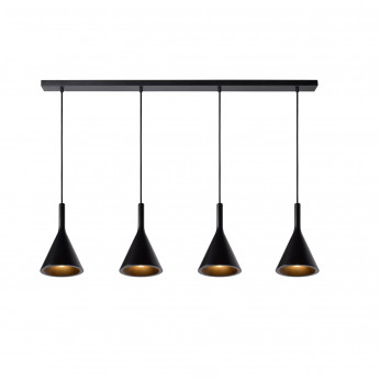 Lucide Lampada a sospensione moderna lineare con diffusore a forma di cono in ceramica Gipsy