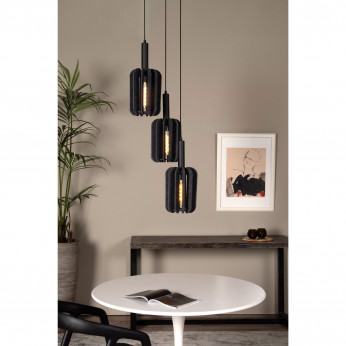 Lucide Lampada a sospensione rotonda con 3 diffusori in feltro dal design moderno Rafal