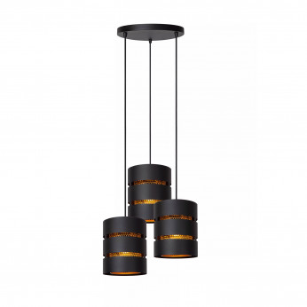 Lucide Lampada a sospensione rotonda con 3 diffusori in metallo dal design moderno Rosas