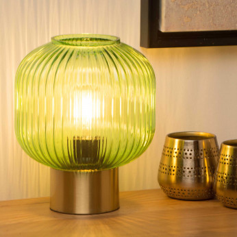Lucide Lampada da comodino moderna con base in metallo con diffusore in vetro Maloto