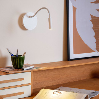 Lucide Lampada da comodino ricaricabile con faretto LED orientabile dal design moderno Jolijn
