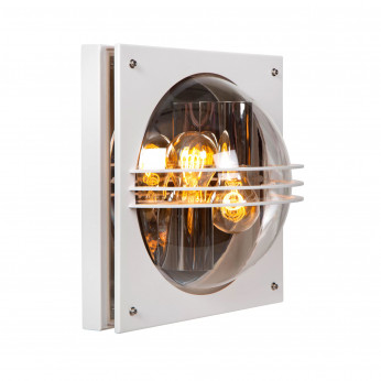 Lucide Lampada da parete da esterno con doppio lampadina con diffusore in PVC Privas