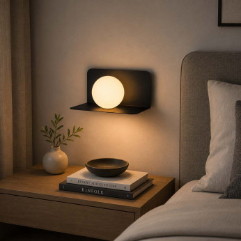 Lucide Lampada da parete struttura in acciaio e diffusore in vetro dal design moderno Bonni