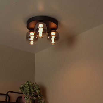 Lucide Lampada da soffitto con tre LED dimmerabili dal design moderno Tamino