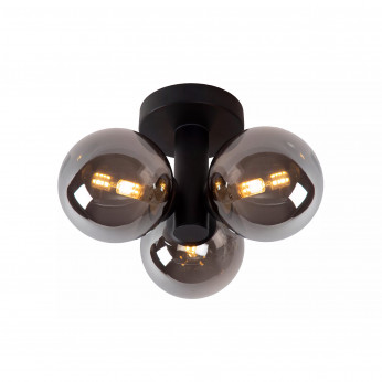Lucide Lampada da soffitto per bagno con struttura in metallo e tre diffusori in vetro Trudy