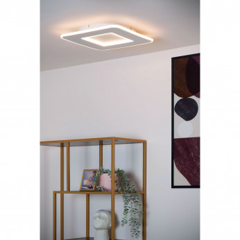 Lucide Lampada da soffitto quadrata con diffusore a LED dal design moderno Axelle