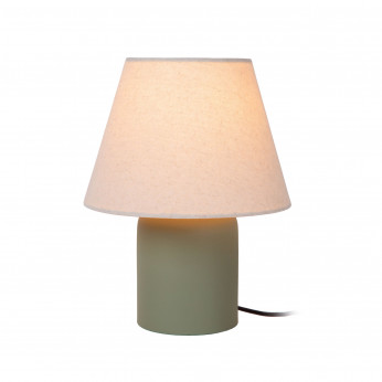 Lucide Lampada da tavolo con base in ceramica e diffusore in lino Macia