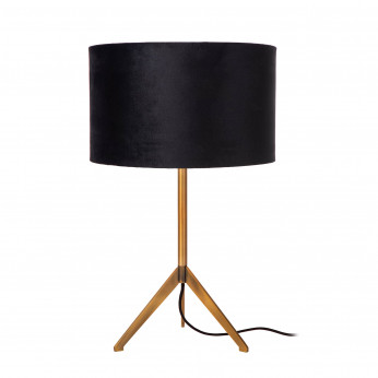 Lucide Lampada da tavolo con struttura in metallo e diffusore con paralume in lino Tondo