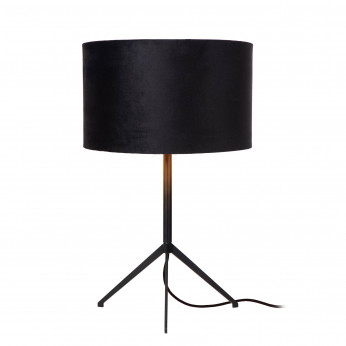 Lucide Lampada da tavolo con struttura in metallo e diffusore con paralume in lino Tondo