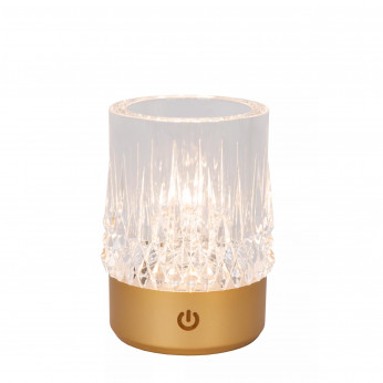 Lucide Lampada da tavolo ricaricabile in metallo e diffusore a led in acrilico Lily