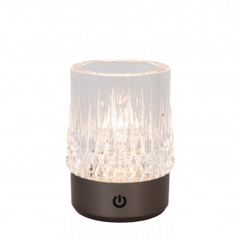 Lucide Lampada da tavolo ricaricabile in metallo e diffusore a led in acrilico Lily