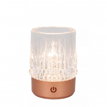 Lucide Lampada da tavolo ricaricabile in metallo e diffusore a led in acrilico Lily