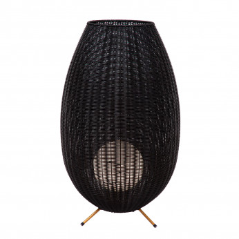 Lucide Lampada da terra da esterno a led ricaricabile con diffusore in rattan Colin