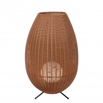 Lucide Lampada da terra da esterno a led ricaricabile con diffusore in rattan Colin
