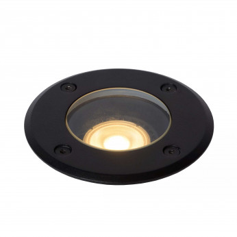Lucide Lampada da terra da incasso rotonda per esterno con struttura in alluminio Biltin