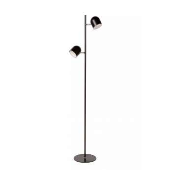 Lucide Piantana dal design moderno con base in metallo e 2 diffusori LED orientabili Skanska