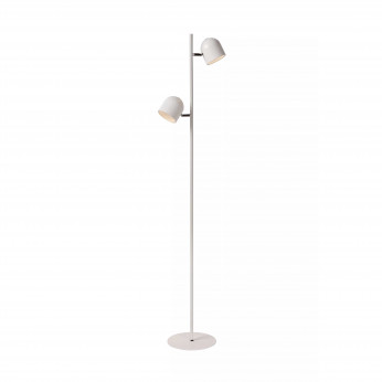 Lucide Piantana dal design moderno con base in metallo e 2 diffusori LED orientabili Skanska