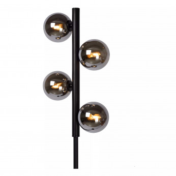 Lucide Piantana moderna con struttura e base in acciaio con 4 diffusori in vetro Tycho