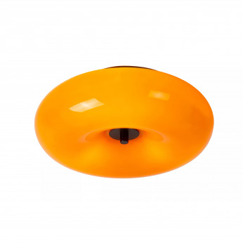 Lucide Plafoniera rotonda con struttura in metallo e diffusore in vetro Sentino