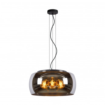 Lucide Sospensione grande in metallo con diffusore in vetro dal design moderno Olivia