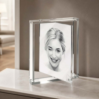 Mascagni Portafoto con cornice rotante in plexiglass Acrylic