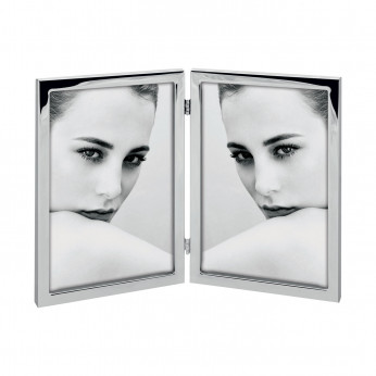 Mascagni Portafoto da tavolo multiplo con cornice in metallo liscio dal design moderno 